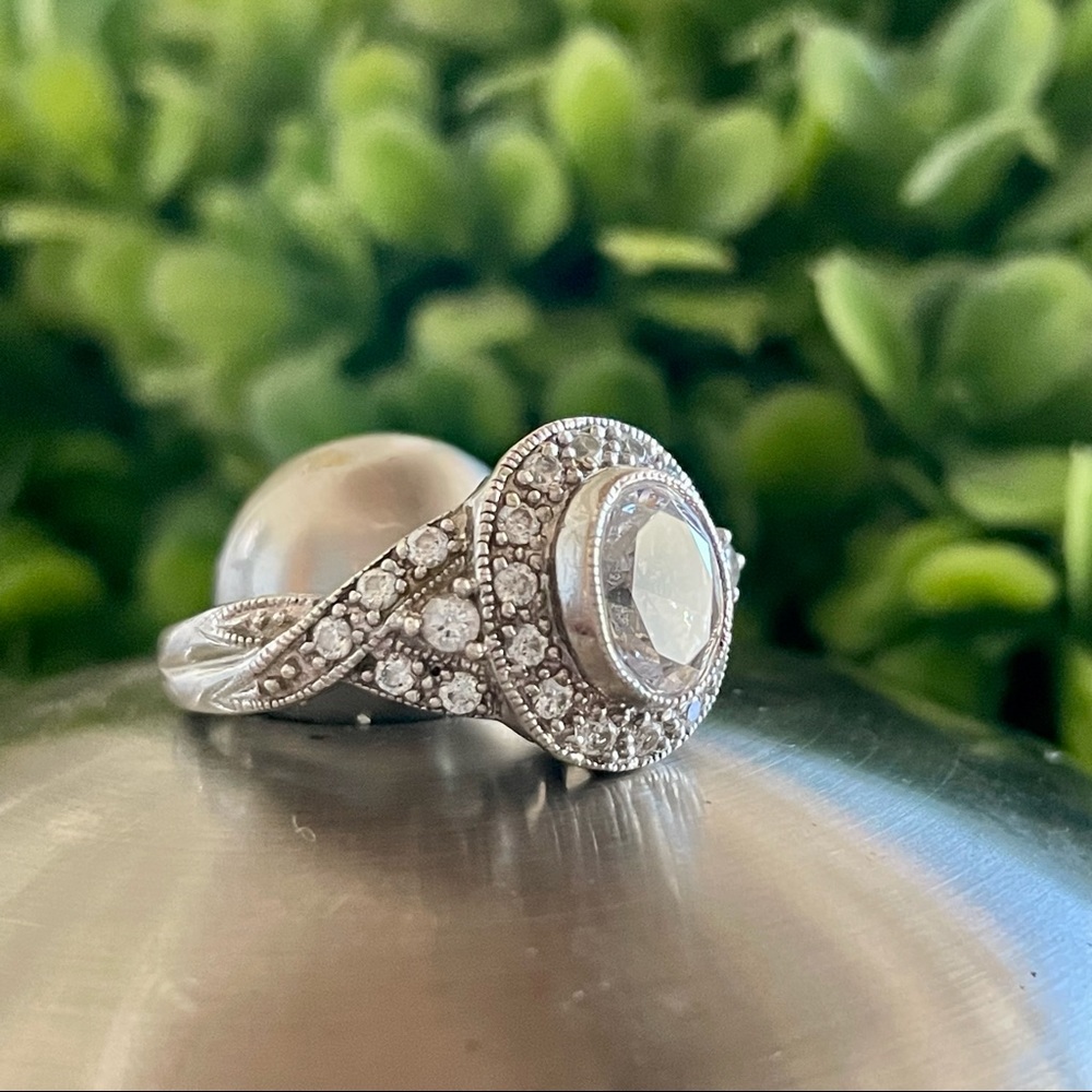 MEDA Sterling Silver CZ Ring